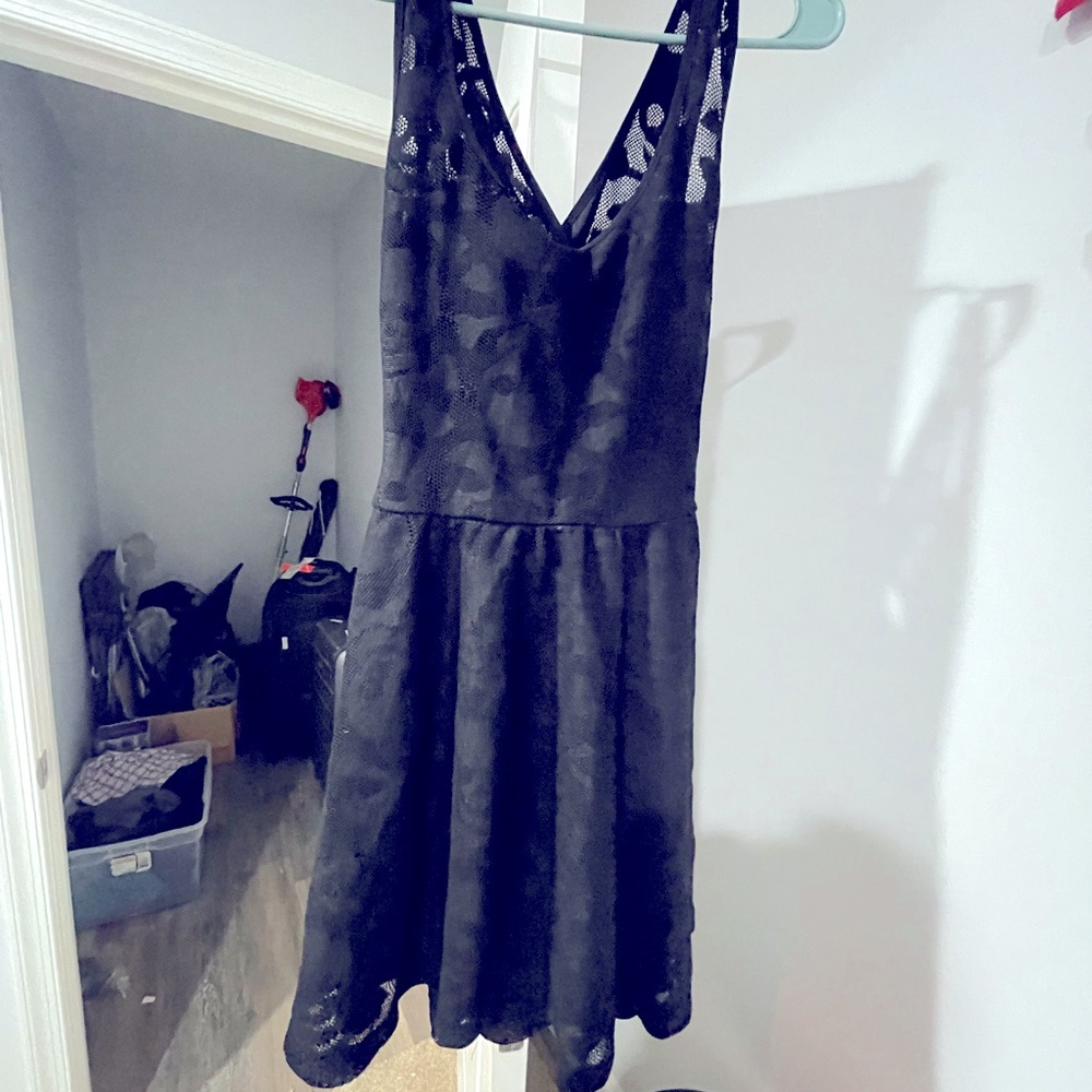 MEDIUM black skull dress